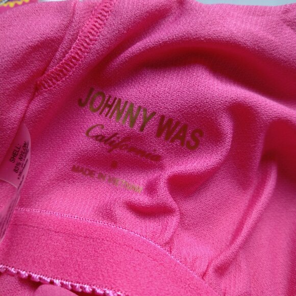 Johnny Was Women's Small 2 Piece Pink Flamingo Tankini/Bikini Set Swim Colorful - Picture 12 of 14